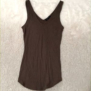Olive green ribbed tank - Dynamite - size XS